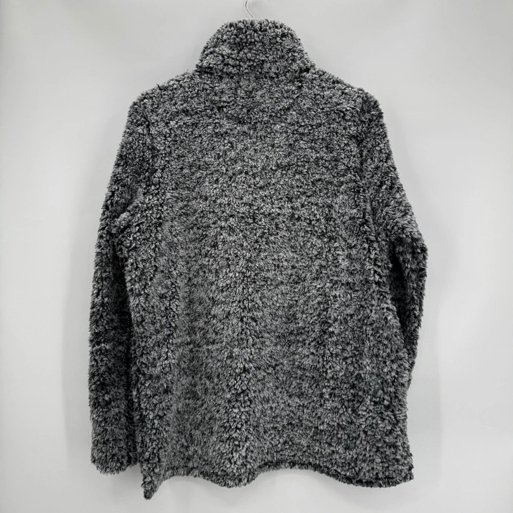 Latched Mama Sherpa Fleece Pullover Breastfeeding Jacket Womens‎ 1X Grey Pockets